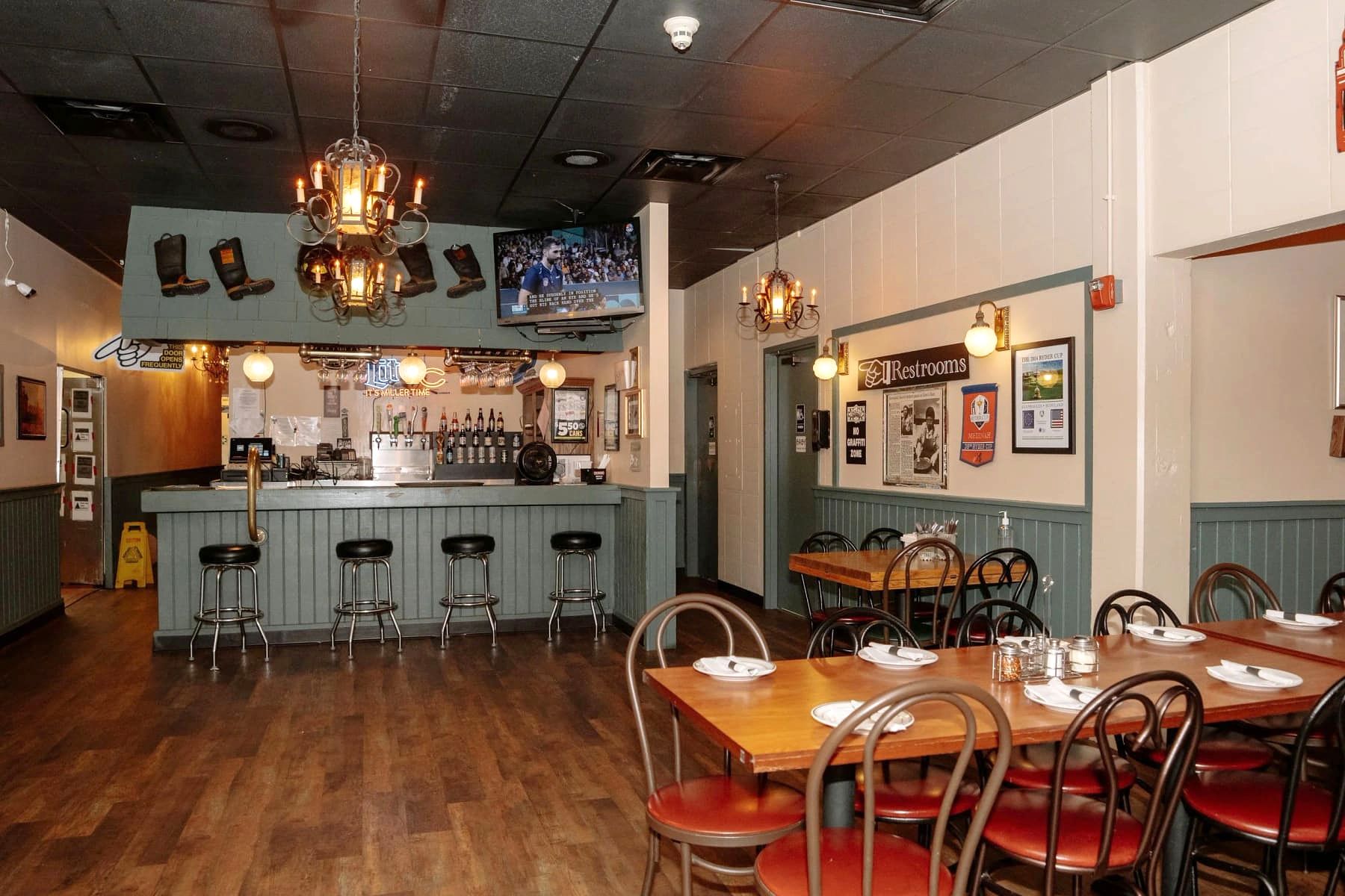 A private event space set up at Gino’s East Wheaton
