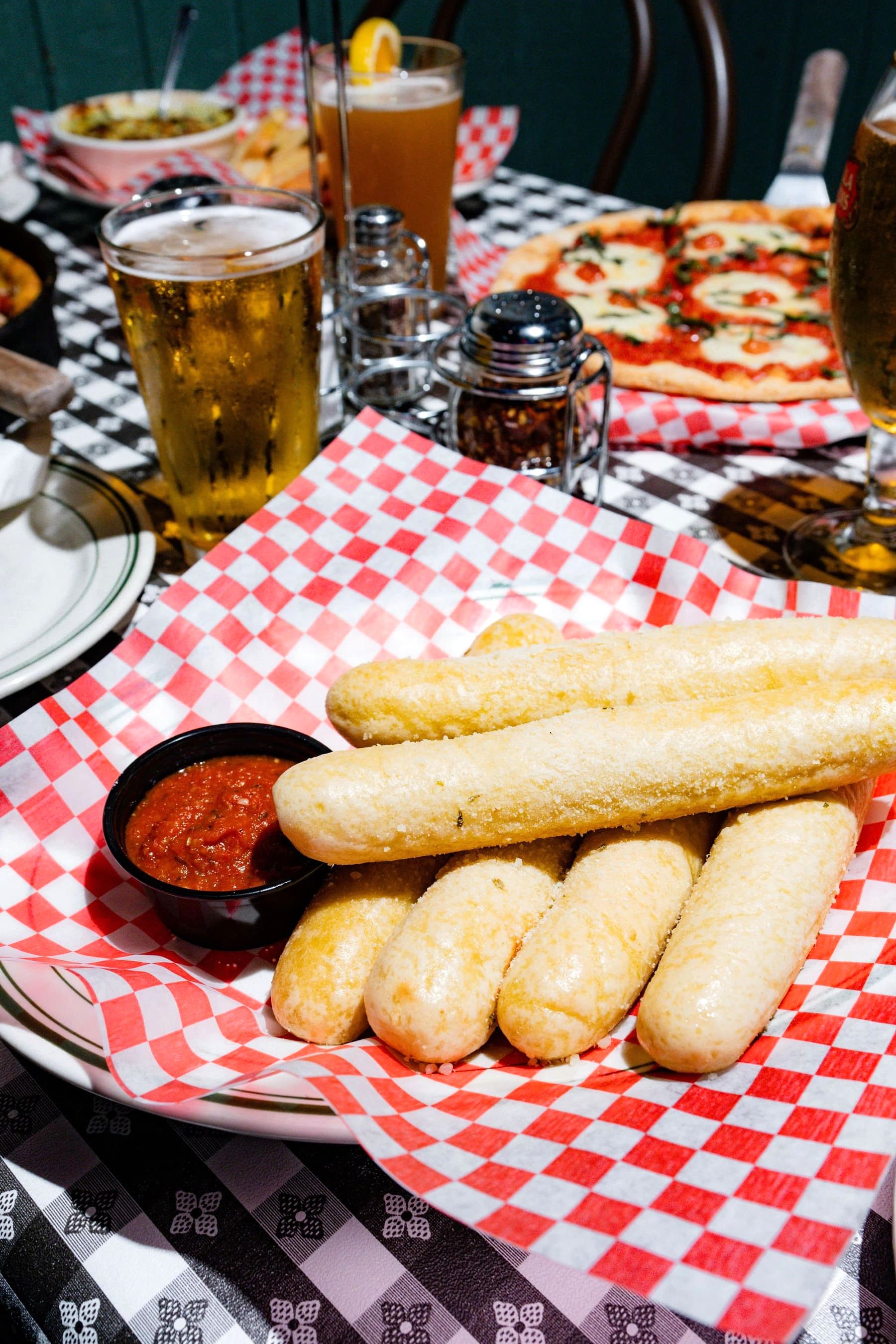 A Gino’s East Wheaton catering spread